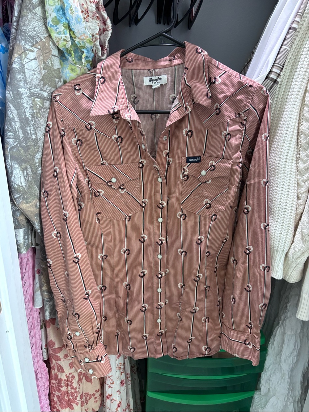 Wrangler Retro Striped Western Button-Down Shirt